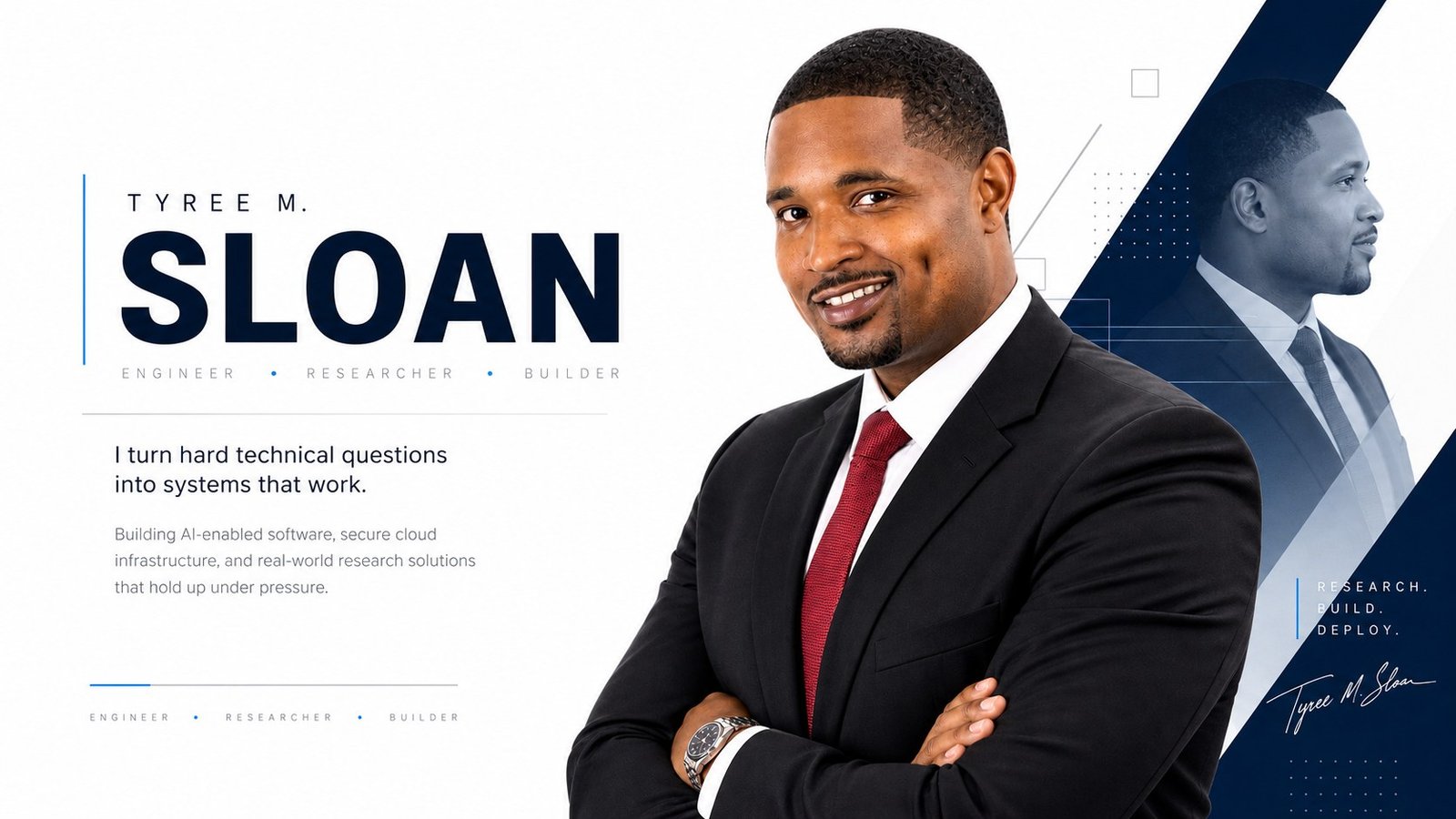 Portrait of Tyree Sloan, AI and cloud security engineer